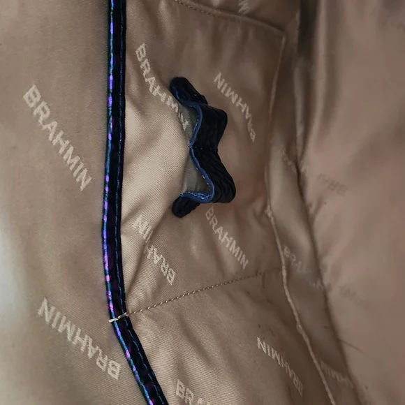 Brahmin Iridescent Blue and Green Shoulder Bag - Picture 8 of 11